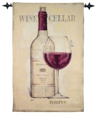 Wine Cellar - Napa Valley Woven Art Tapestry