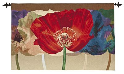Grand Poppies Woven Art Tapestry