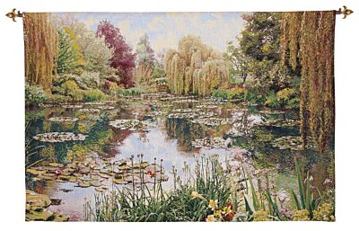 Monet's Garden Woven Art Tapestry - 2'0" x 3'4" 