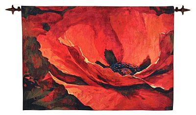 Grand Poppy Woven Art Tapestry