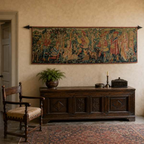 La Vie Medieval (Medieval Life) Silk-Screened Tapestry
