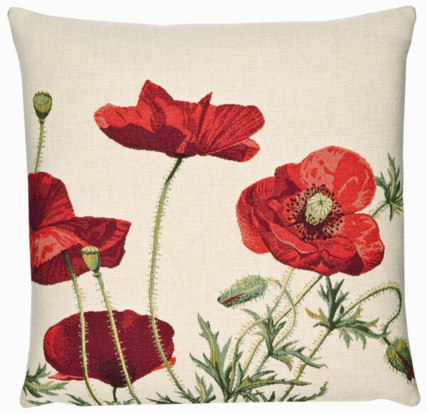 Wild Poppies Pillow Cover