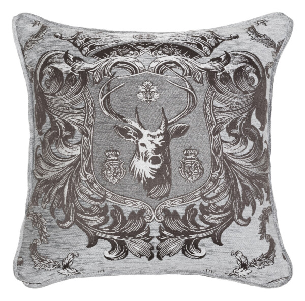 Regal Stag Silver Pillow Cover
