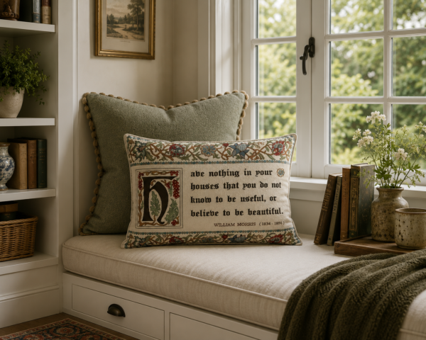 Morris - Quote Oblong Pillow Cover