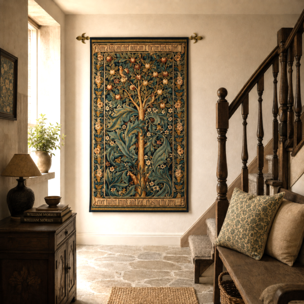 The Woodpecker Tapestry Handwoven Tapestry - 8'8