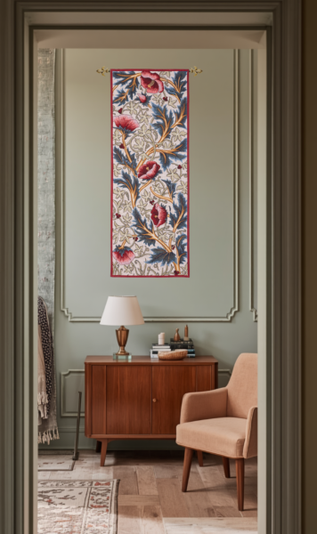 Morris Poppy - Light Tapestry - 4'1