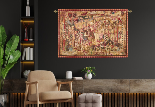 The Royal Tournament Loom Woven Tapestry - 4'8