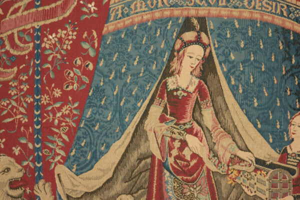 Lady with the Unicorn Loom Woven Tapestry - 7'0