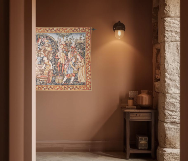 Medieval Grape-Harvest Tapestry - 2 Sizes Available