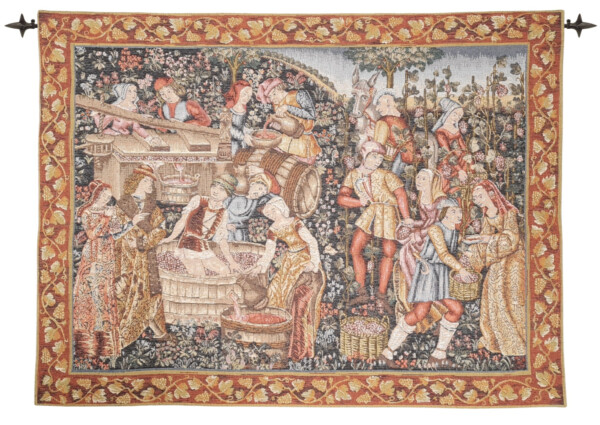 Medieval Grape-Harvest Tapestry - 2 Sizes Available