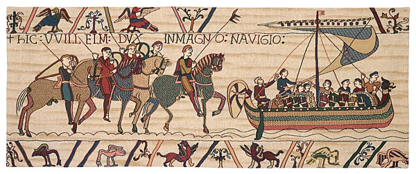 Bayeux - William Sails for England Tapestry