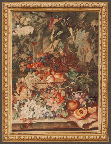 Fruit & Birds Still Life Handwoven Tapestry