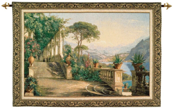 Lake Como Terrace Woven Art Tapestry - 3'1