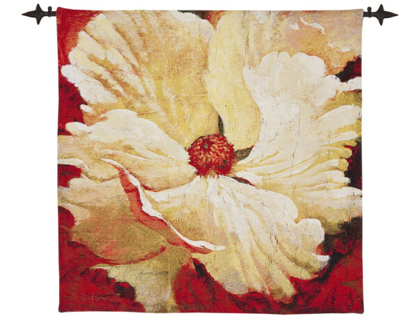 Papaver - Cream Woven Art Tapestry - Last Piece Remaining!