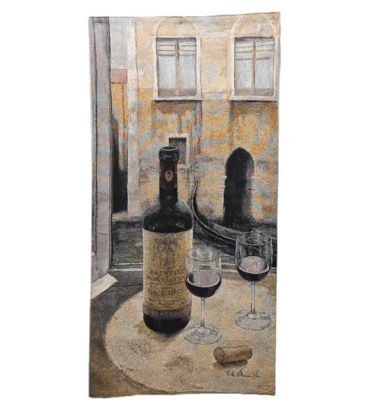 Venice Rouge Woven Art Tapestry - Last Piece Remaining!