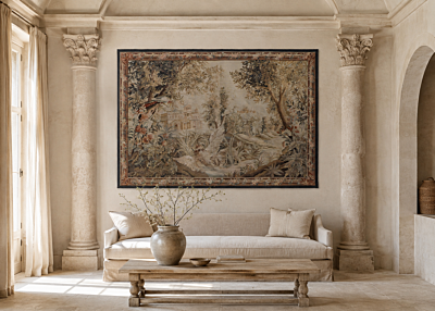 Verdure aux Oiseaux Handwoven Tapestry - 7'0" x 10'0" (213 x 305 cm)