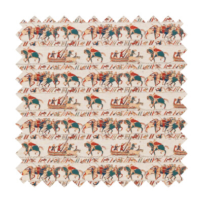 Bayeux Horses & Boatmen Tapestry Fabric