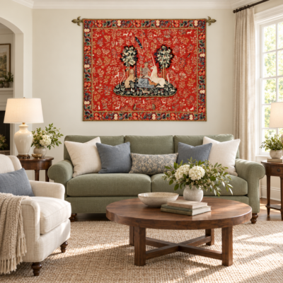 Lady with the Unicorn - Sight Tapestry - 4'4" x 4'11" (132 x 150 cm)