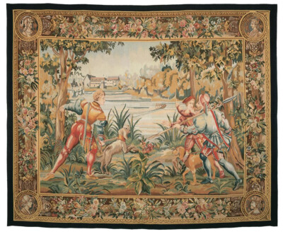 La Chasse en Foret Handwoven Tapestry - 4'1" x 5'6" (124 x 168 cm) - Requires Rod Size 4 - Last Piece Remaining