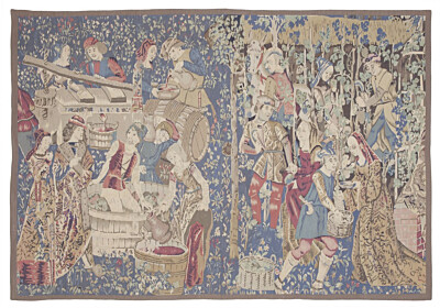The Wine Harvest Hand-woven Tapestry - 4'6" x 6'6" (137 x 200 cm)