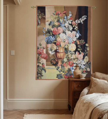 Stone Ledge Floral Handwoven Tapestry - 5'10" x 4'6" (178 x 138 cm) - Last Piece Remaining!