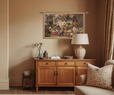 Exotic Still-Life Tapestry - 2'2" x 3'5" (67 x 104 cm) - Last Piece Remaining!