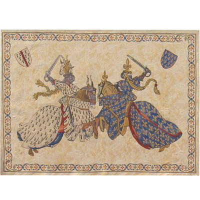Jousting Dukes Tapestry - 2'10" x 3'11" (86 x 120 cm)