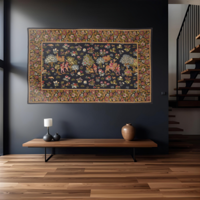 March to the Castle Loom Woven Tapestry - 6'3" x 10'6" (190 x 320 cm) - Last Piece Remaining!