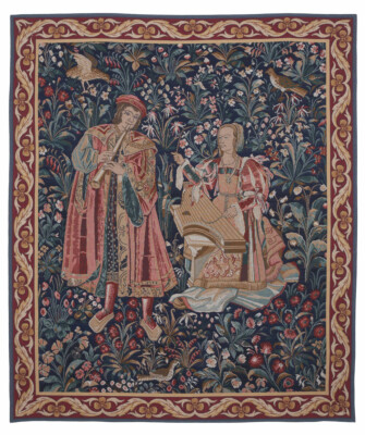 Medieval Musicians Tapestry - 5'9" x 4'11" (175 x 150 cm) - Last Piece Remaining!