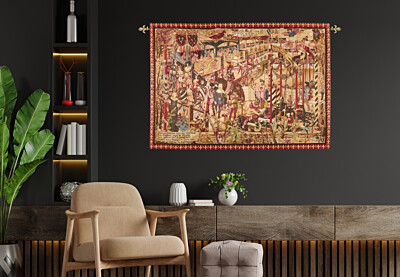 The Royal Tournament Loom Woven Tapestry - 4'8" × 6'8" (142 × 204 cm)