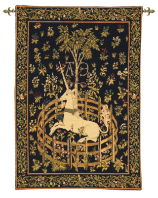 Captive Unicorn Tapestry - 2′4" × 1′7" (70 x 49 cm)