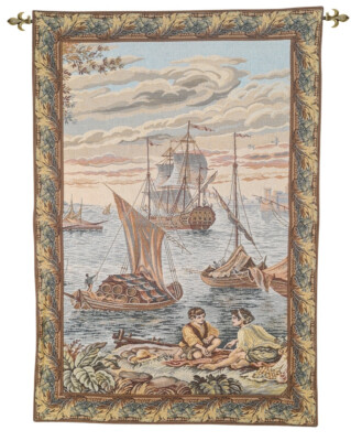 Venetian Harbour Tapestry - 2'6" x 1'8" (75 x 52 cm) - Last Piece Remaining!