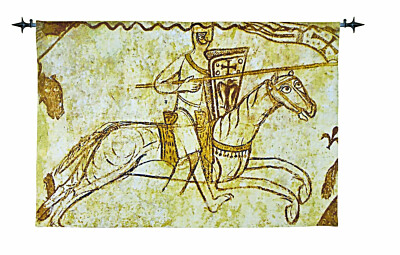 Knight and Charger Tapestry - 3'1" x 4'6" (93 x 137 cm) - Last Piece Remaining!