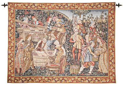Medieval Grape-Harvest Tapestry - 2 Sizes Available