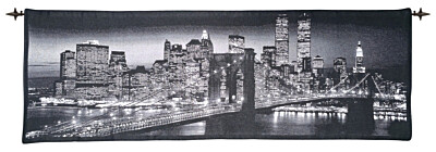 Brooklyn Bridge Panorama Tapestry - 1'8" x 4'9" (50 x 145 cm) - Last Piece Remaining!