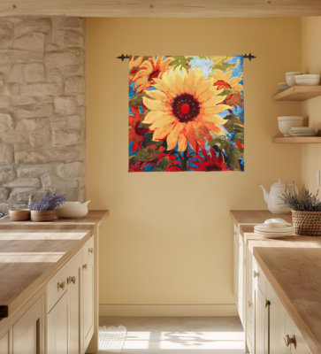 Sunflower Woven Art Tapestry