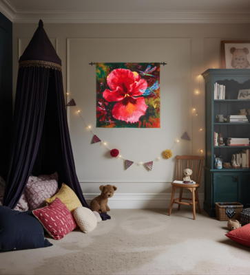 Papaver - Pink Woven Art Tapestry