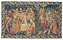 SOLD ウィービング  タペストリー The Vintage (Blue Border) Tapestry