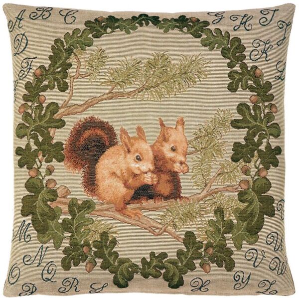 Alphabet Squirrels Pillow Cover
