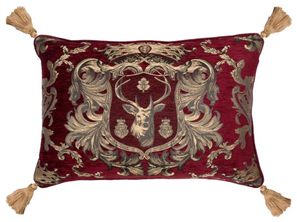 Regal Stag Red Pillow Cover