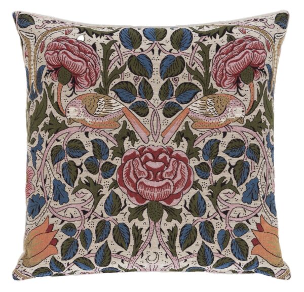 Bird & Rose Pillow Cover