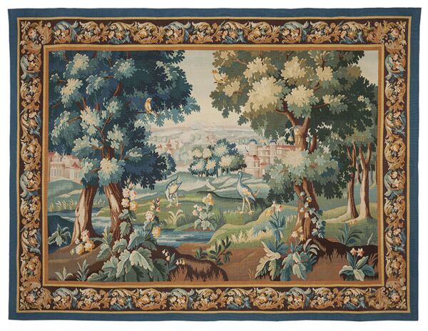 Verdure aux Herons Tapestry