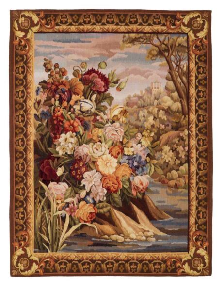 River Bank Bloom Handwoven Tapestry