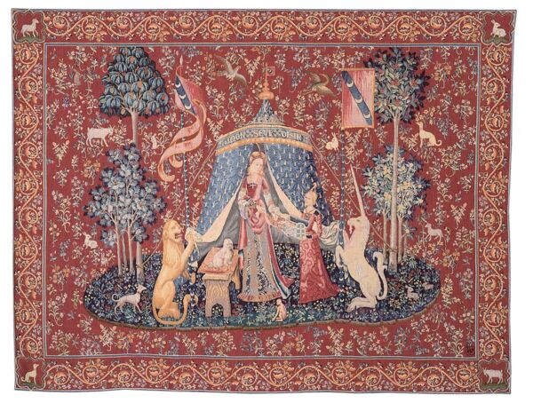 Lady with Unicorn - Tent Tapestry