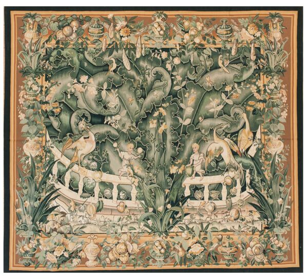 Giant Acanthus Leaves Handwoven Tapestry