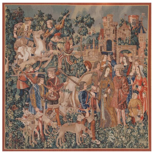The Unicorn Hunt Handwoven Tapestry