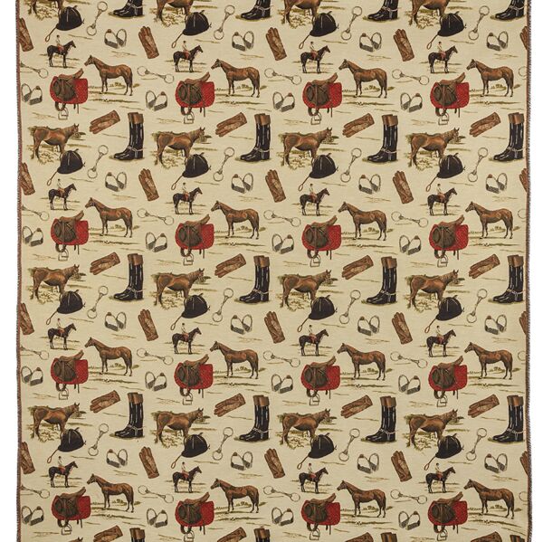 Horse Riding Tapestry Fabric