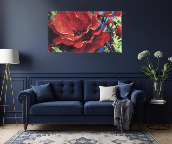 Bright Poppies Tapestry - 2'3