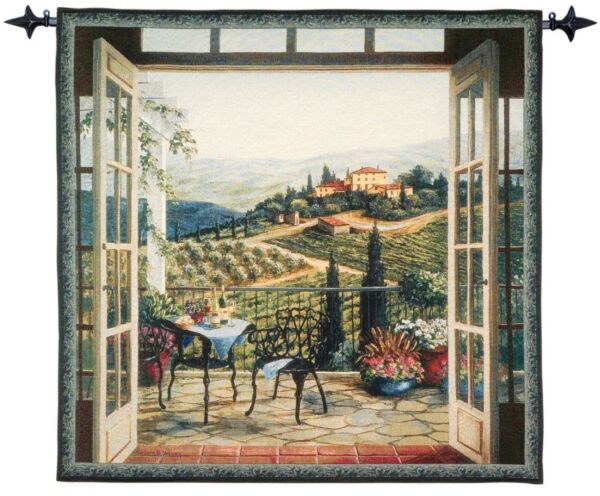 Balcony View Woven Art Tapestry
